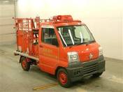 It is a picture of the  red  color substitution  have  mitsubishi minicab in 1999,First Photo Stock No.Y015590