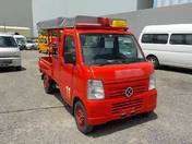 It is a picture of the red suzuki carry fire truck in 2010,First Photo Stock No.Y017569