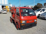 It is a picture of the red daihatsu hijet  fire truck in 1997,First Photo Stock No.Y021042