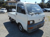 It is a picture of the white mitsubishi minicab truck in 1994,First Photo Stock No.Y023325