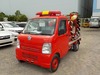 It is a picture of the red suzuki carry fire truck in 2005,Sub Photo 1 Stock No.Y024591