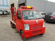 It is a picture of the red suzuki carry fire truck in 2005,First Photo Stock No.Y024591