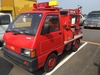 It is a picture of the red daihatsu hijet  fire truck in 1992,Sub Photo 1 Stock No.Y025850