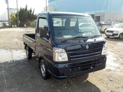 It is a picture of the navy blue m suzuki carry truck in 2018,First Photo Stock No.Y027797