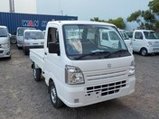 It is a picture of the white suzuki carry truck in 2018,First Photo Stock No.Y031222