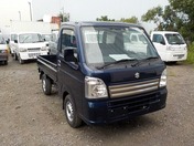 It is a picture of the navy blue suzuki carry truck in 2019,First Photo Stock No.Y032227