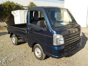 It is a picture of the dark blue suzuki carry truck in 2019,First Photo Stock No.Y035680