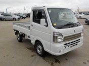 It is a picture of the white suzuki carry truck in 2021,First Photo Stock No.Y045038