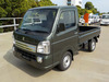 It is a picture of the  khaki  suzuki carry truck in 2021,Sub Photo 1 Stock No.Y045202