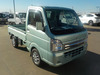It is a picture of the gardening aqua metallic suzuki carry truck in 2017,Sub Photo 0 Stock No.Y048647