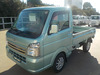 It is a picture of the gardening aqua metallic suzuki carry truck in 2017,Sub Photo 1 Stock No.Y048647