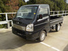 It is a picture of the black suzuki carry truck in 2022,Sub Photo 1 Stock No.Y048880